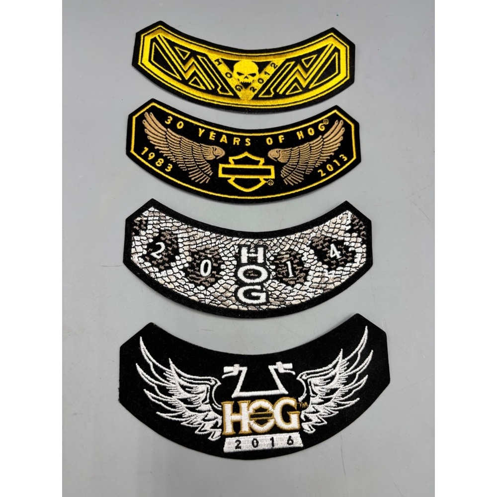 Set Of 4‎ Harley Owners Group HOG Patches 2012 2013 2014 2016